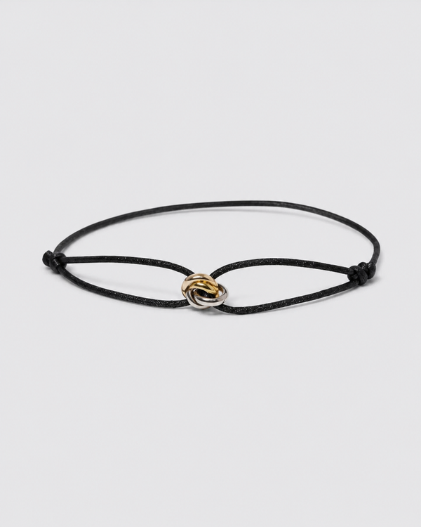 Liora Black Bracelet for Men - Adjustable Rope
