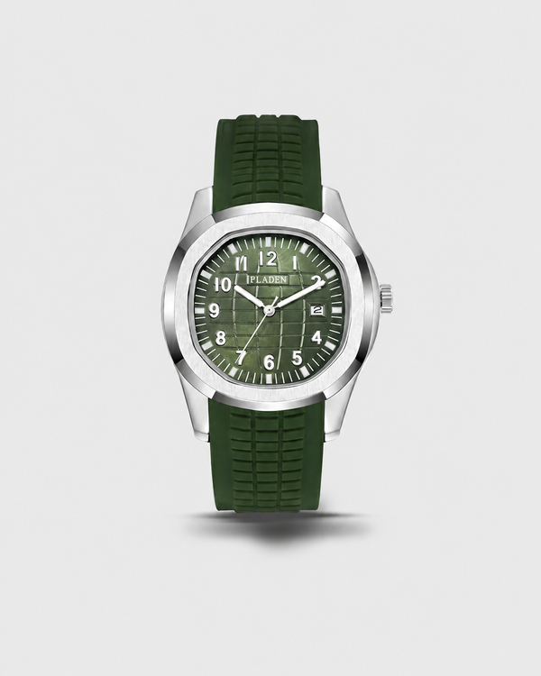 42mm Aquatic Sports Watch for Men – Durable Rubber Strap, Waterproof