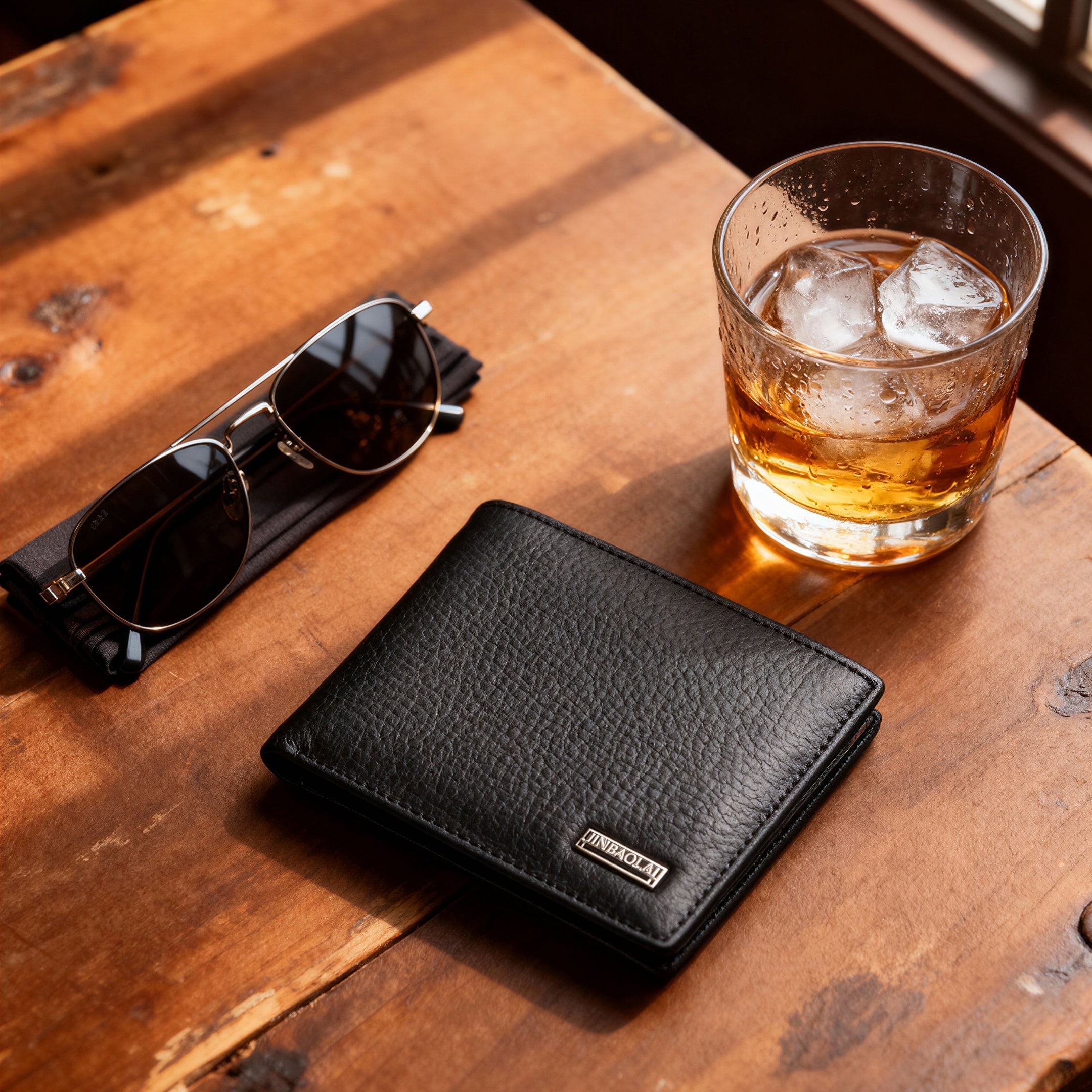 Men's Genuine Leather Wallet – Real Bovine Leather, Short Style