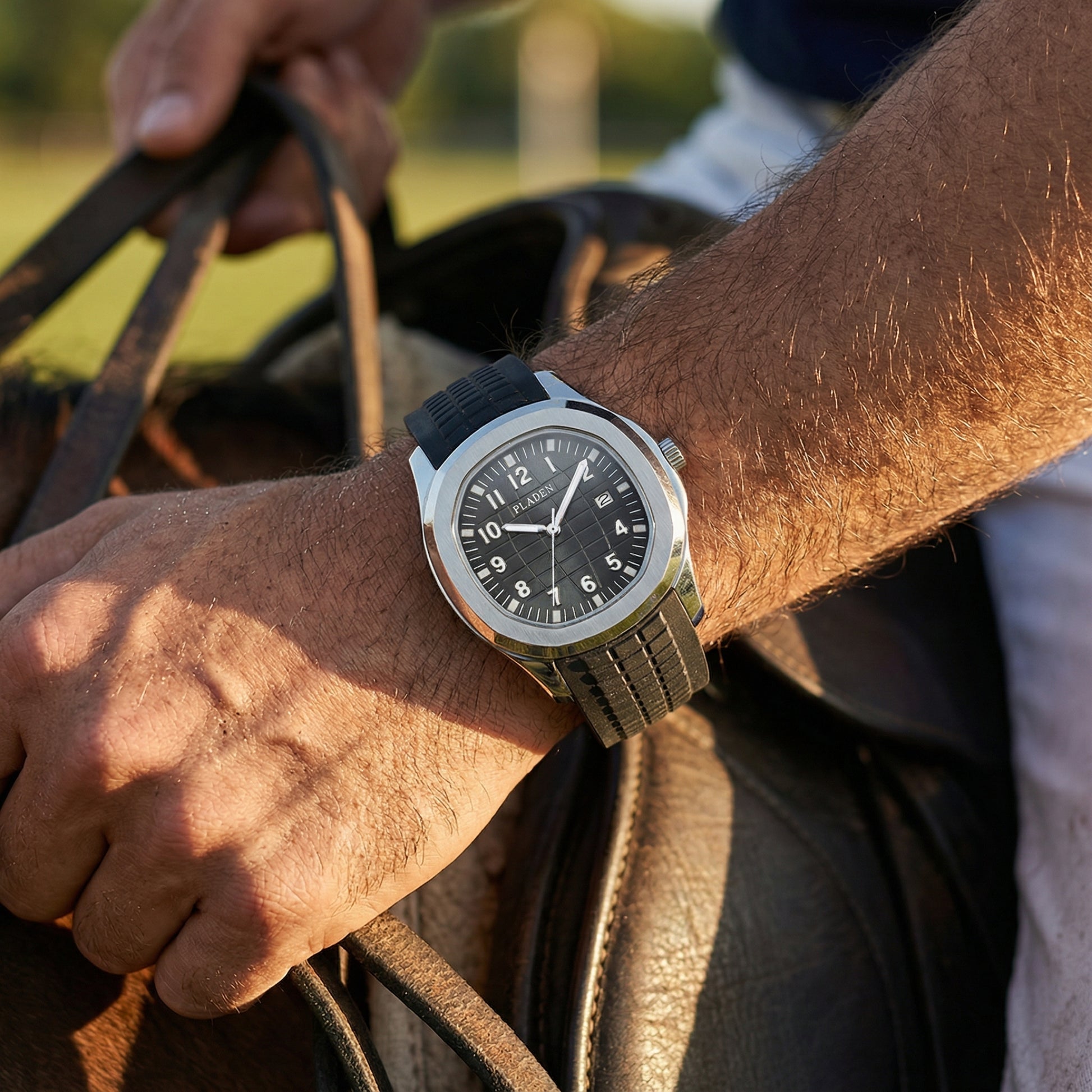 Aquattico 42mm Sport Watch For Men – Durable Rubber Strap, Water Resistant