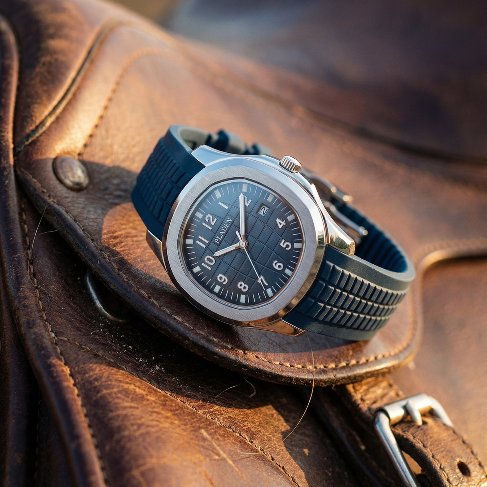 Aquattico 42mm Sport Watch For Men – Durable Rubber Strap, Water Resistant