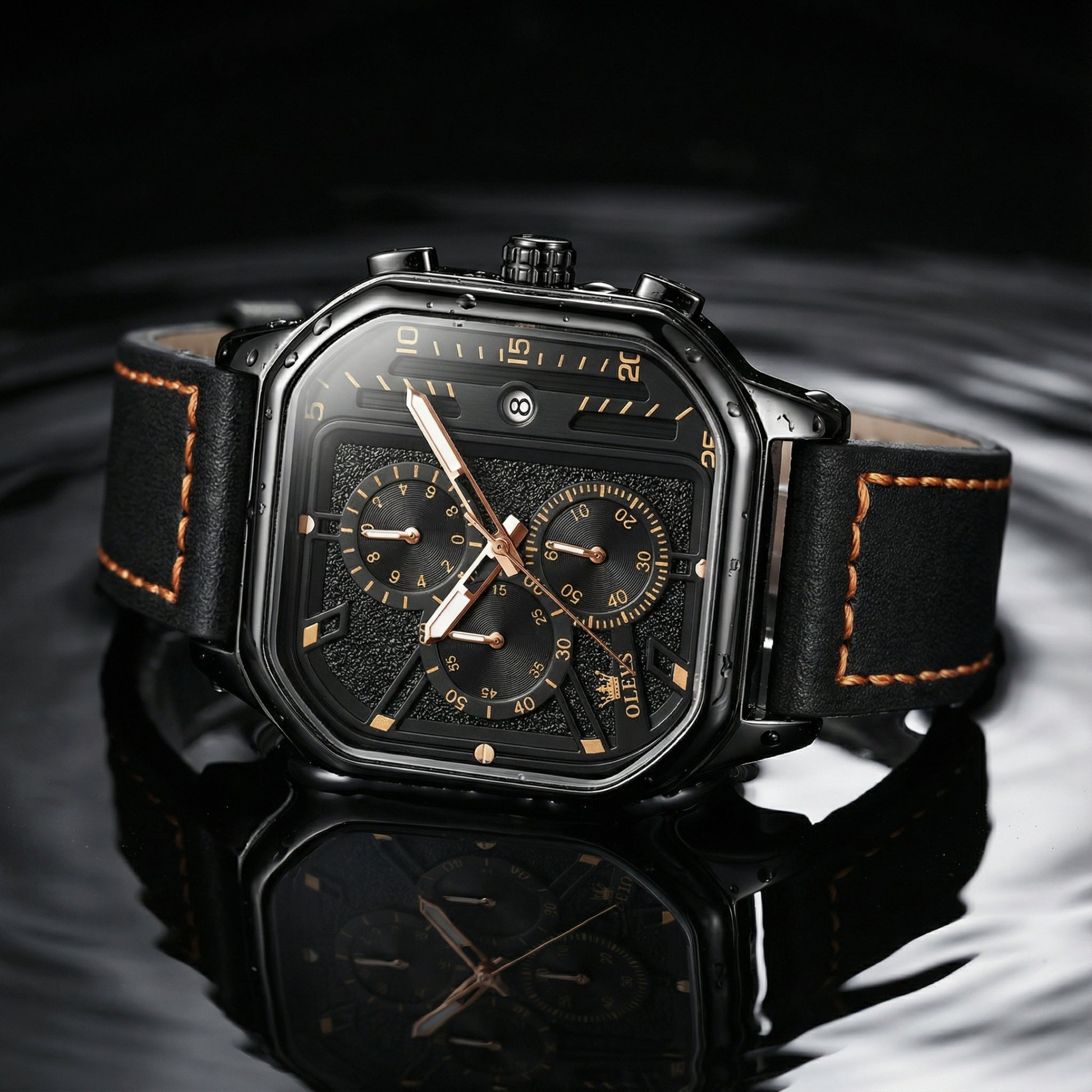 OLEVS Men's Square Chronograph Watch