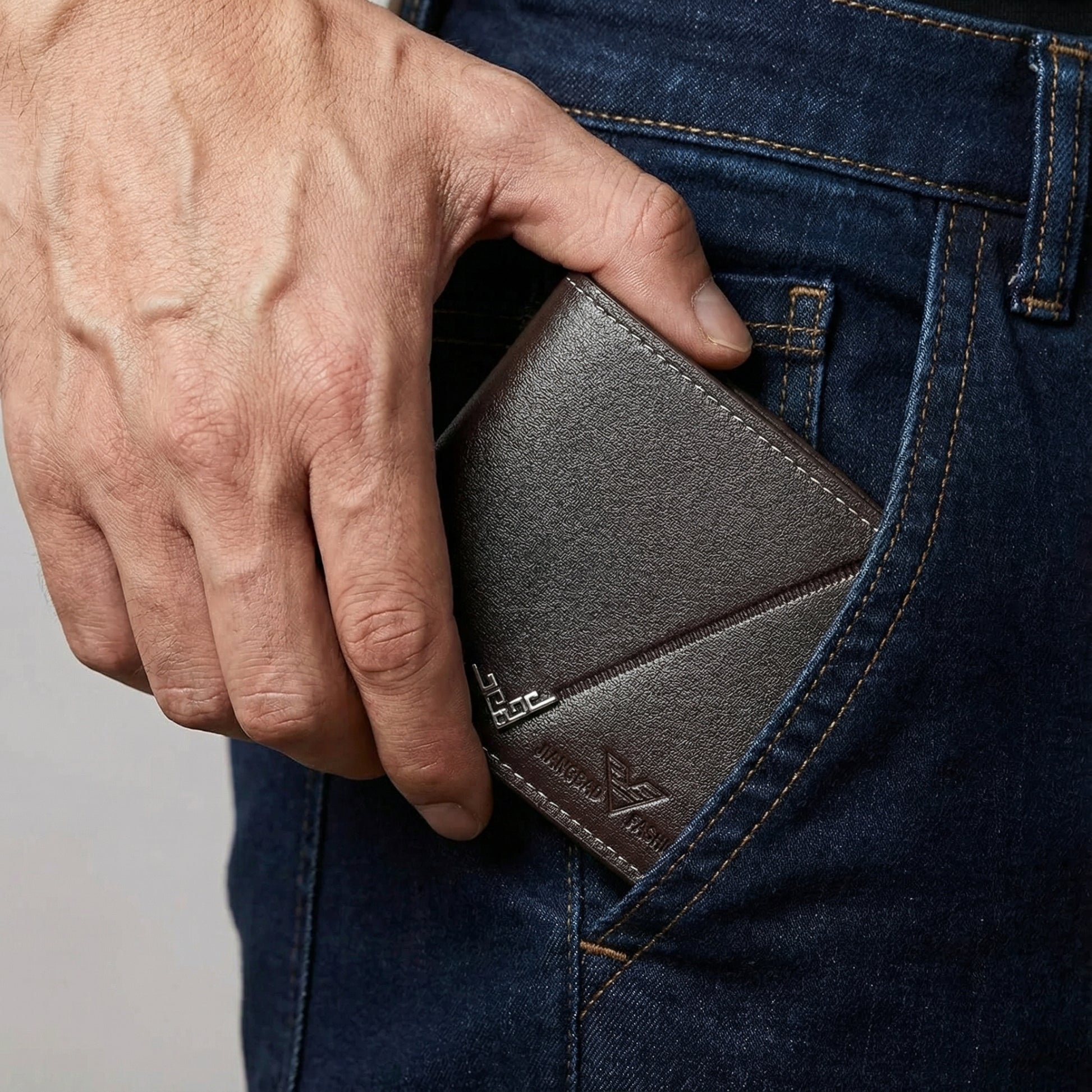 Men’s Slim Leather Wallet For Men – Money Clip & Multi Card Holder