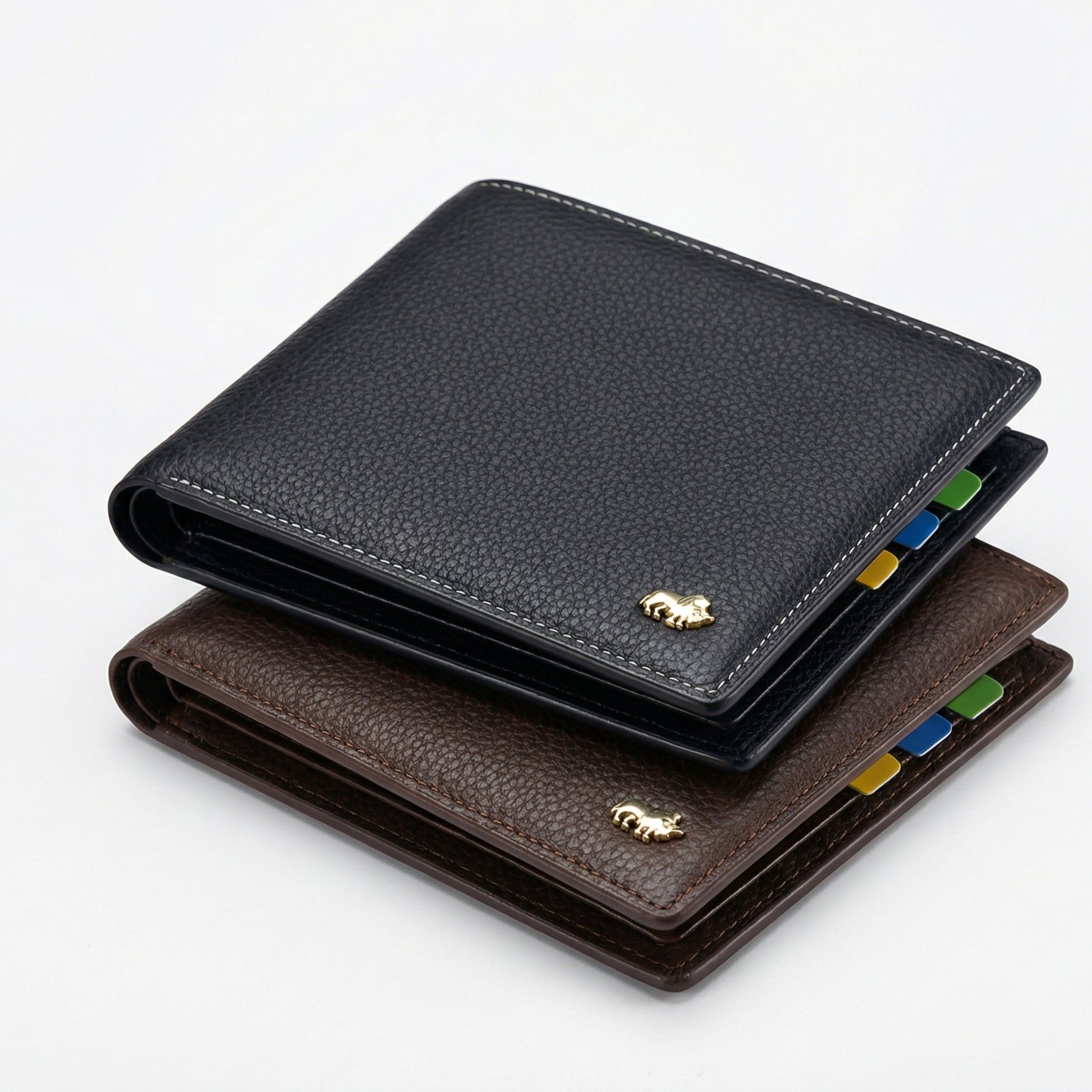 Men’s RFID Leather Wallet – Black with Multiple Card Slots