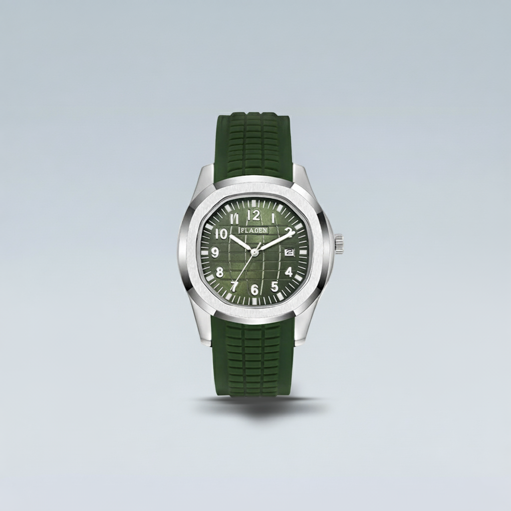 Aquattico 42mm Sport Watch For Men – Durable Rubber Strap, Water Resistant