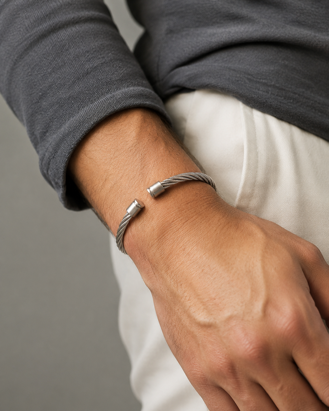 Men's Braided Stainless Steel Bracelet