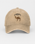 Boné Trucker Camel Desbotado Estilo Vintage