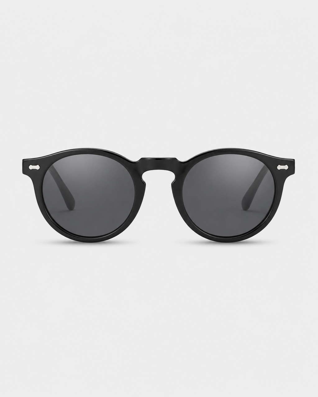 Óculos de Sol Redondo Preto Masculino Clássico - Leve e com Proteção UV