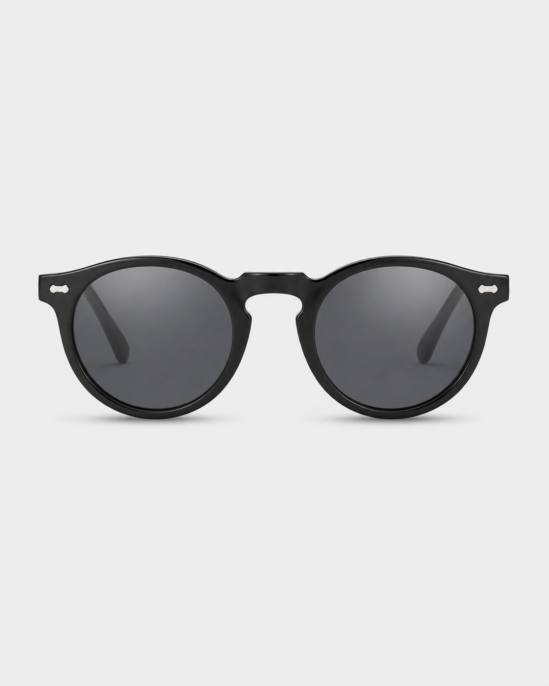 Óculos de Sol Redondo Preto Masculino Clássico - Leve e com Proteção UV