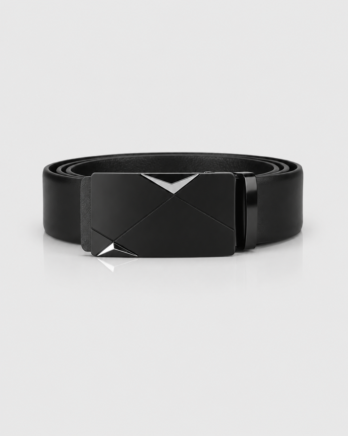 Men's Genuine Leather Belt – Automatic Ratchet Buckle