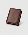 Carteira de Couro Premium Masculina – Dobra Clássica Marrom