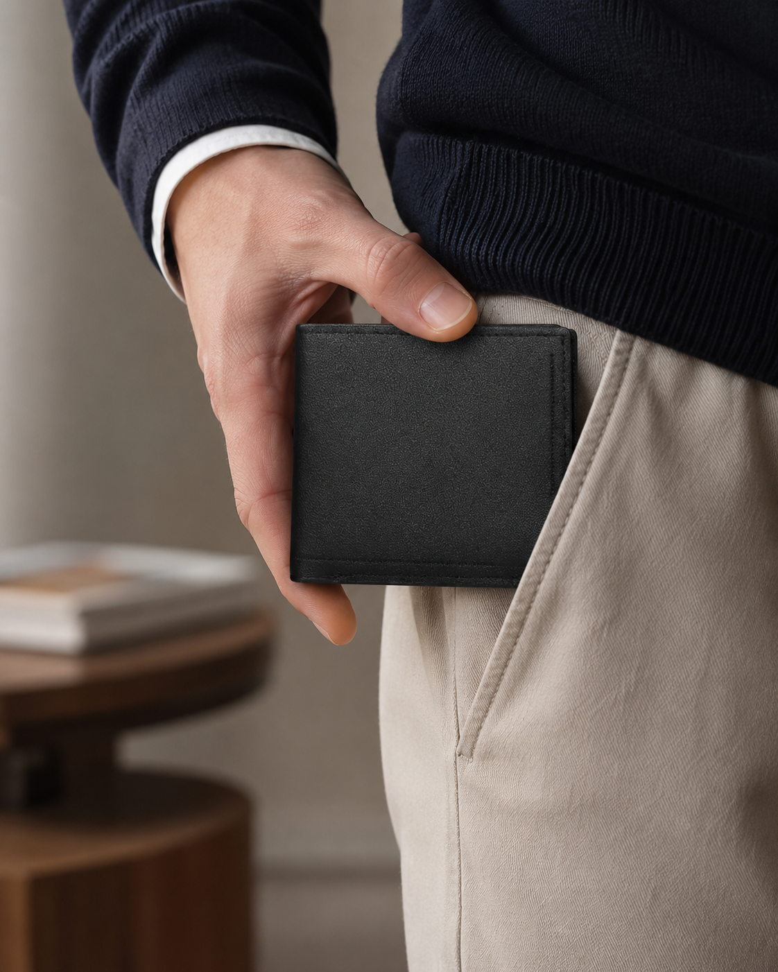 Men's PU Leather Wallet – Ultra-Thin, Small Card Holder