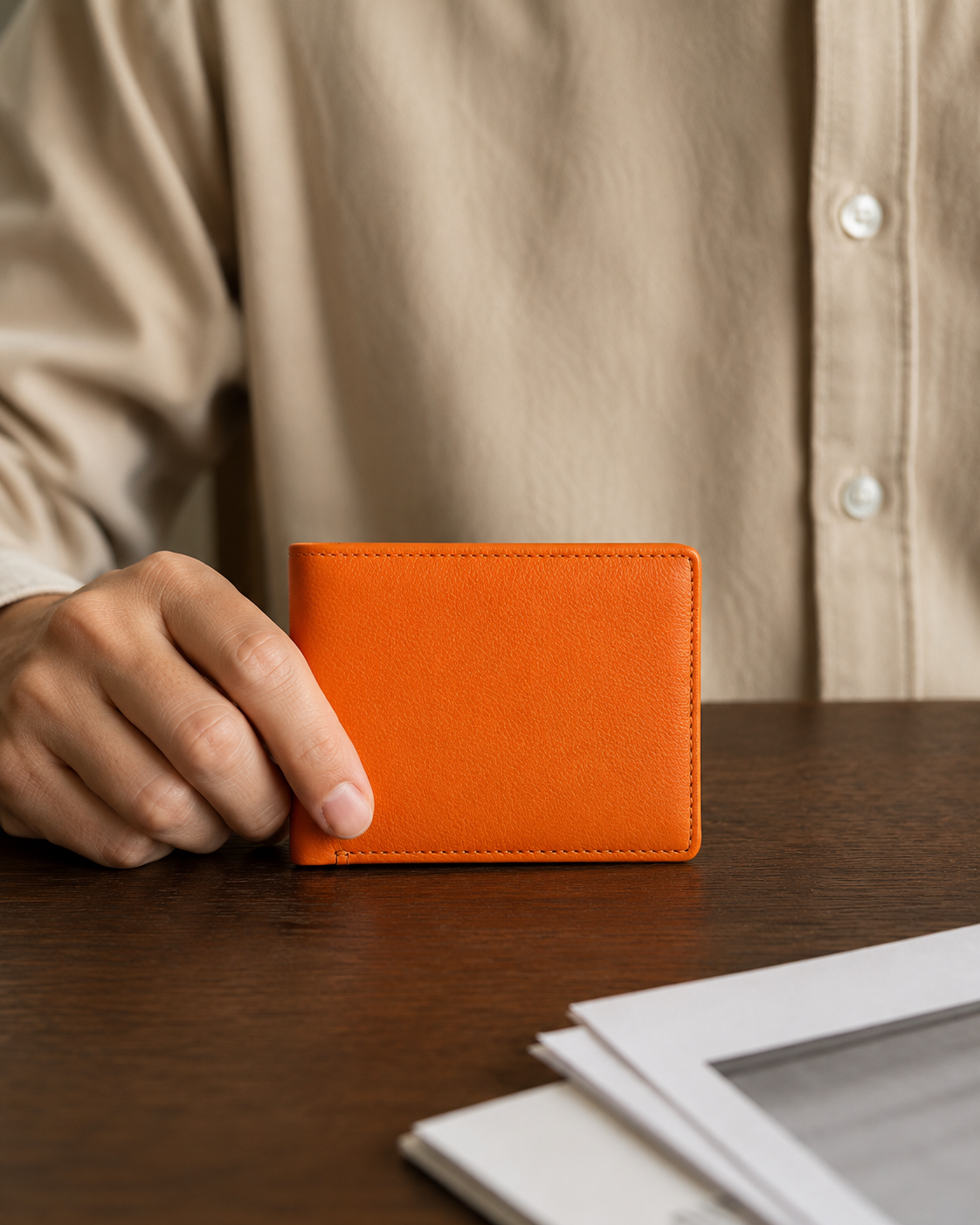 Men's PU Leather Wallet – Ultra-Thin, Small Card Holder