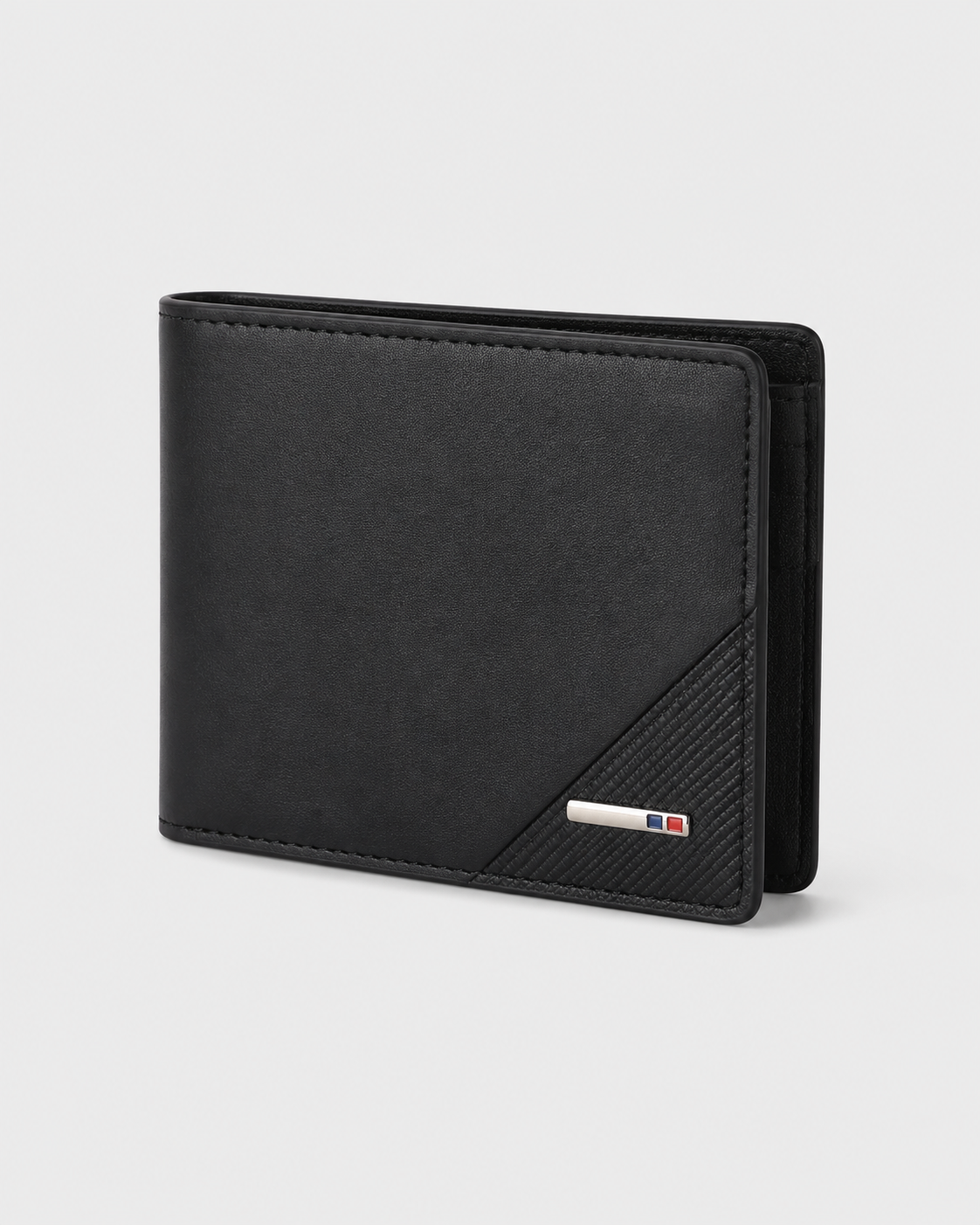 Men's Matte PU Leather Bifold Wallet – Vintage Multi-Compartment Model
