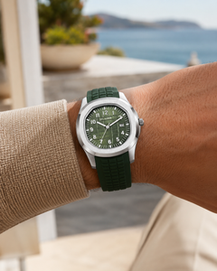 Relógio Esportivo Aquattico 42mm para Homem – Pulseira de Borracha Resistente, à Prova d'Água