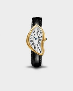 Relógio Cartti Surreal Melting para Homem – Aço Inoxidável Artístico Dourado ou Prateado