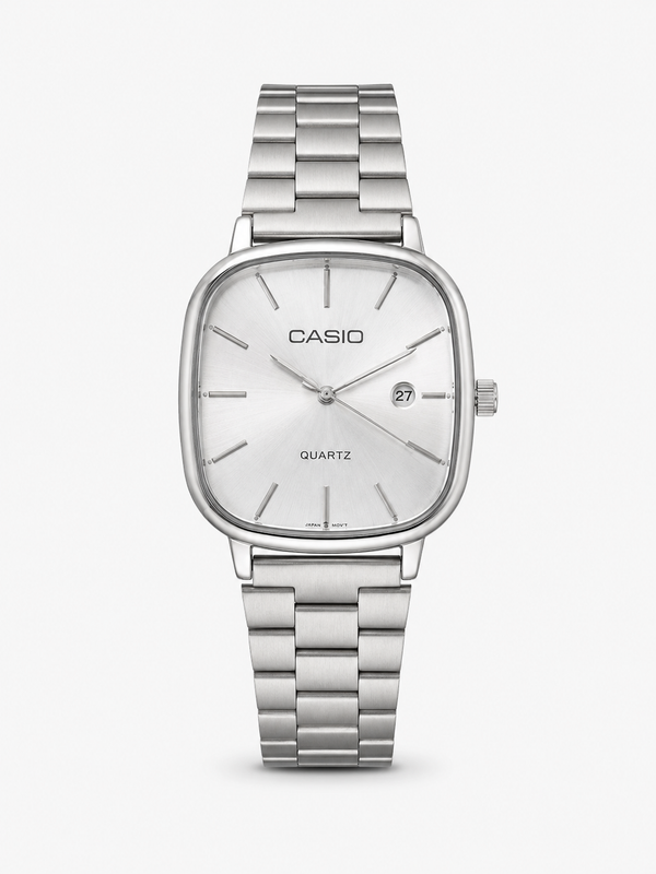 Casio Quartz Caixa Quadrada – Pulseira de Aço.