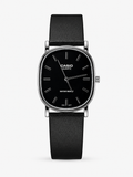Casio Quartz Caixa Quadrada – Pulseira de Couro.