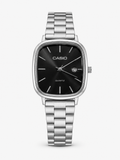 Casio Quartz Caixa Quadrada – Pulseira de Aço.