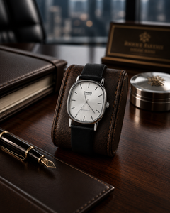 Casio Quartz Couro
