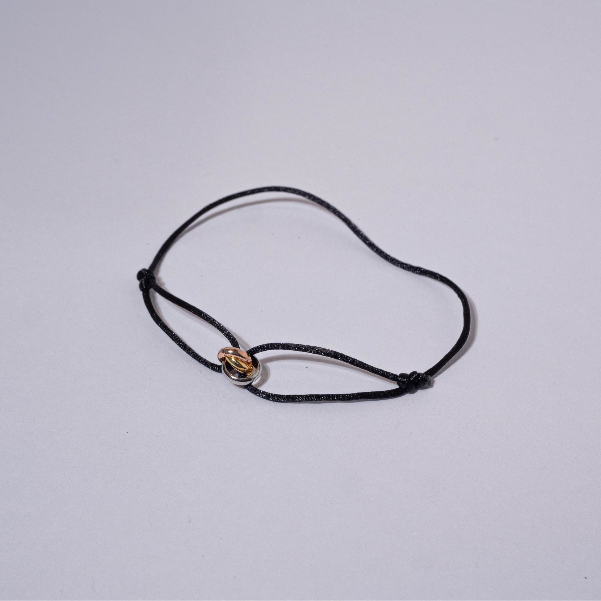 Liora Minimalist Black Cord Bracelet for Men - Simple Adjustable Rope Jewellery