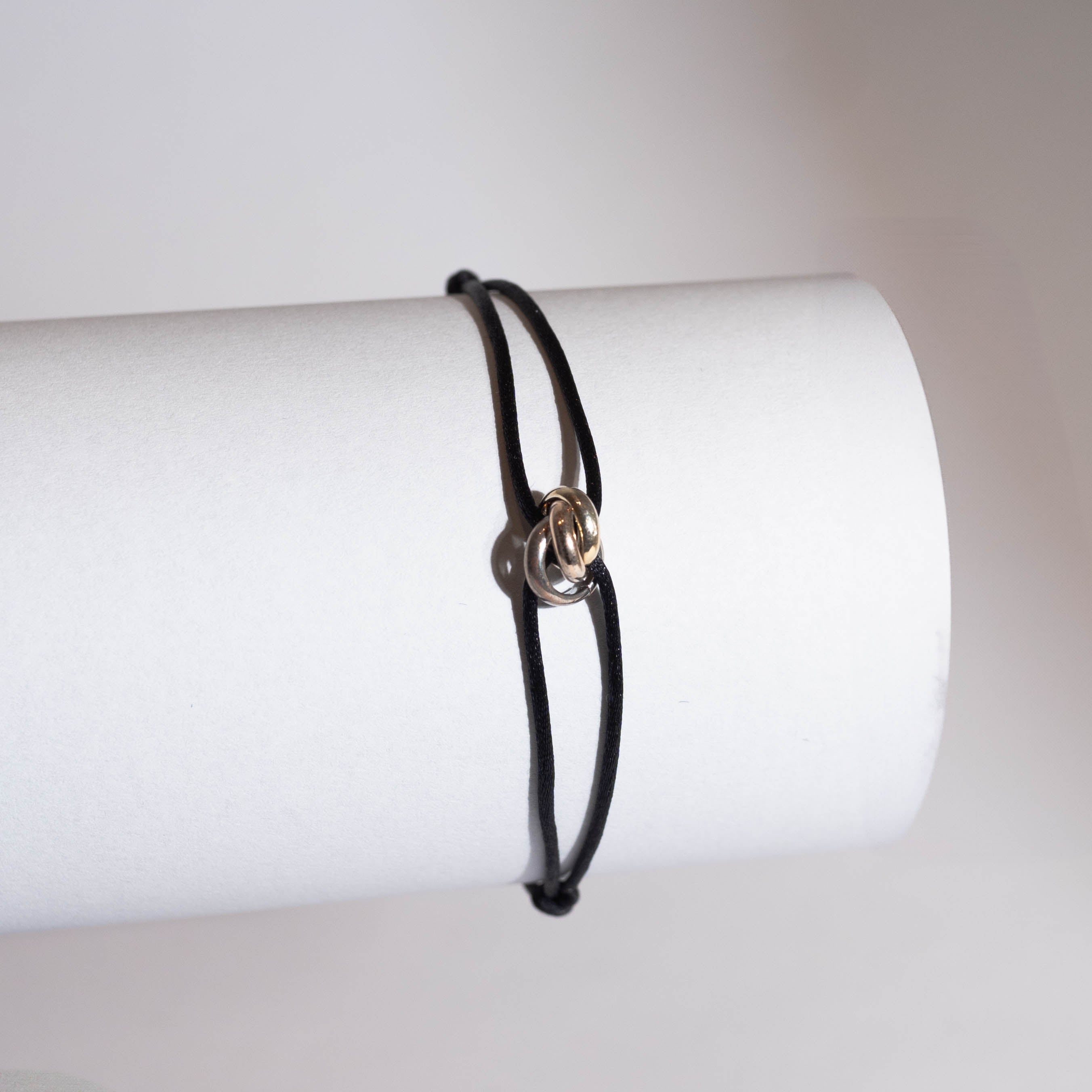 Liora Minimalist Black Cord Bracelet for Men - Simple Adjustable Rope Jewellery