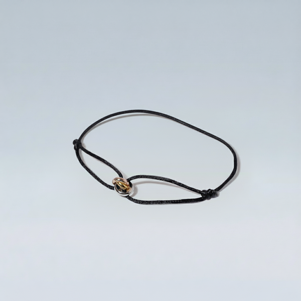 Liora Black Bracelet For Men – Adjustable Cord