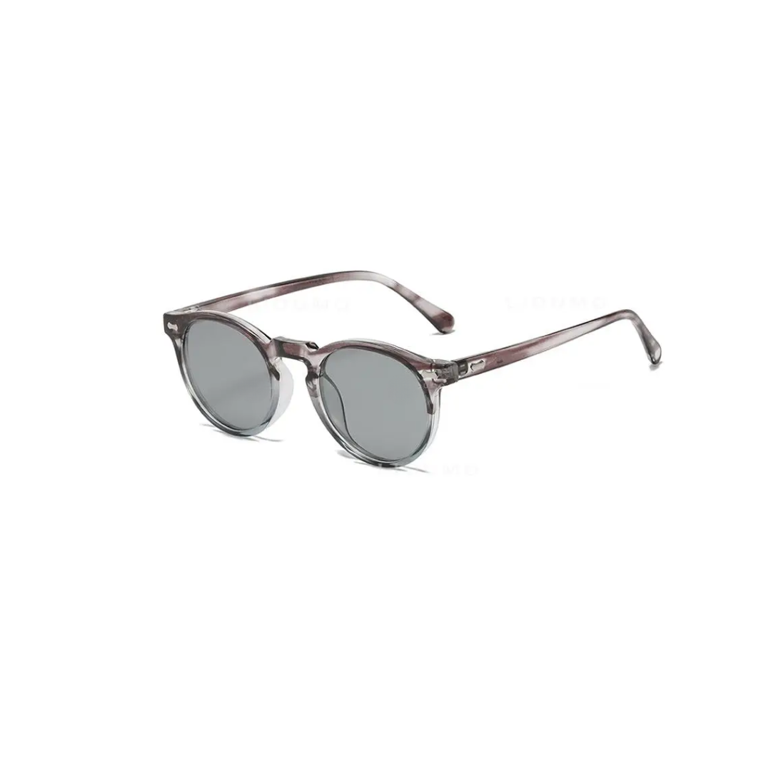Mahomes Classic Round Polarised Sunglasses - Gold Metal Frame for Men