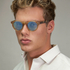Mahomes Classic Round Polarised Sunglasses - Gold Metal Frame for Men