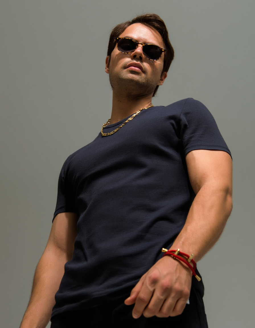 Vénir Men's Subtle Red String Adjustable Rope Bracelet - Minimalist Jewellery