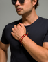 Vénir Men's Subtle Red String Adjustable Rope Bracelet - Minimalist Jewellery
