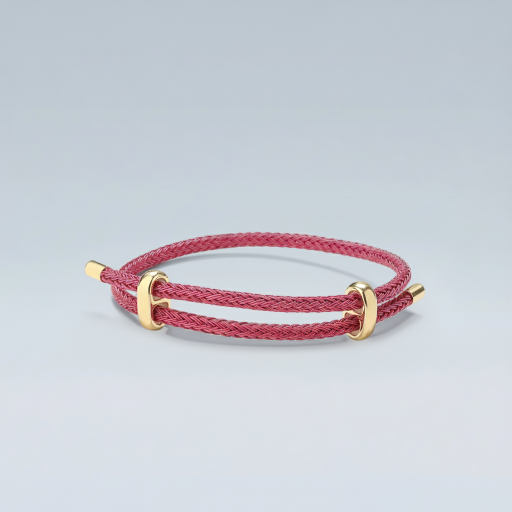 Vénir Men’s Rope Bracelet – Red Adjustable Design