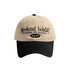 Weekend Holiday Embroidered Two-Tone Baseball Cap - Cream Crown, Black Peak Casual Hat