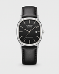 Relógio Casio Quartz Masculino – Pulseira de Couro Preta, Resistente à Água