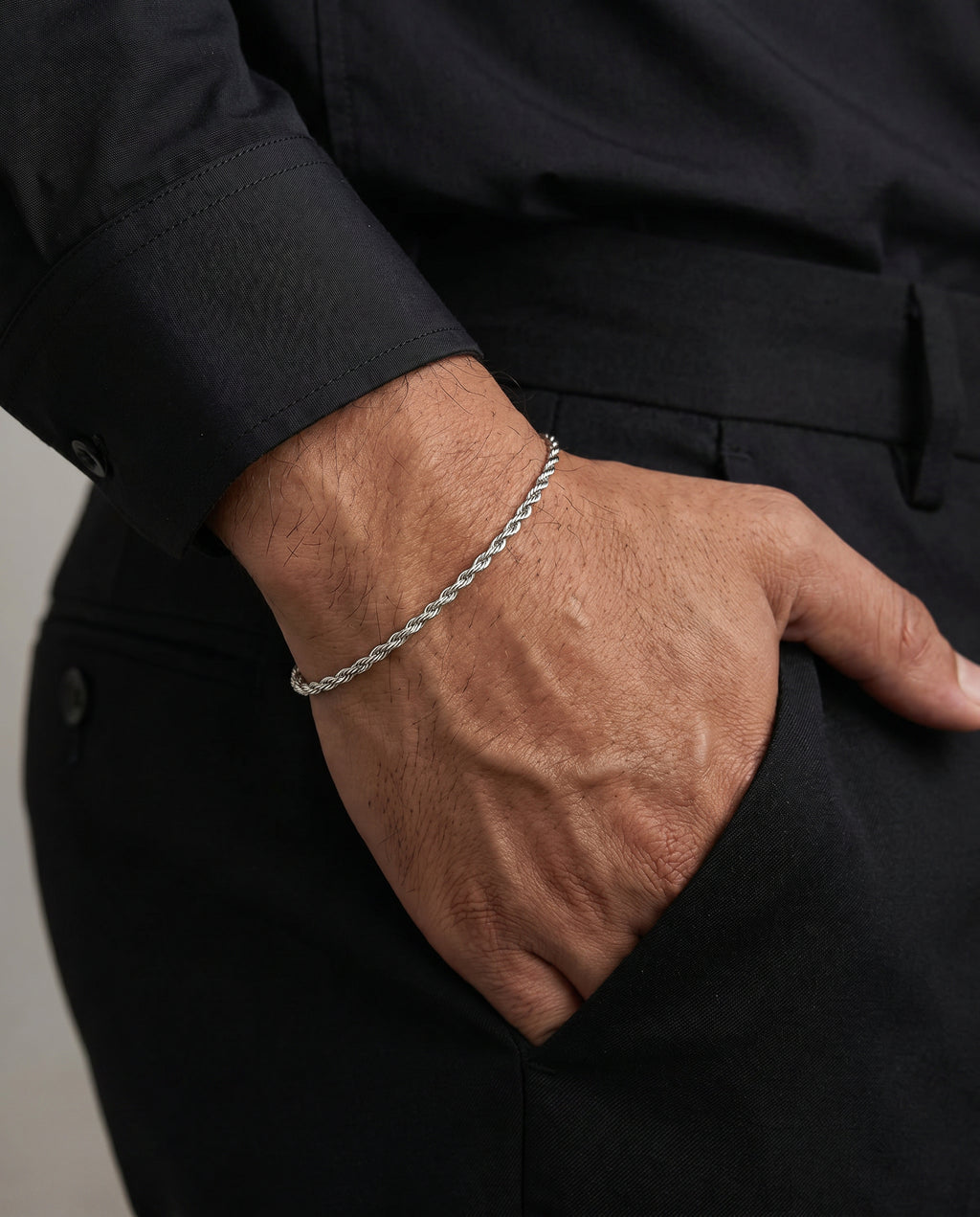 Men's Classic Link Bracelet in Silver - Sterling Silver